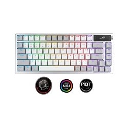 ASUS klávesnice ROG AZOTH Moonlight White, mechanická, Bluetooth, US, bílá