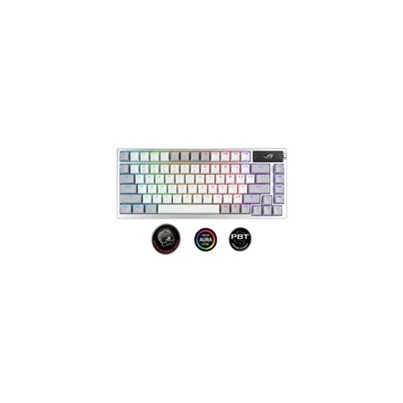 ASUS klávesnice ROG AZOTH Moonlight White, mechanická, Bluetooth, US, bílá