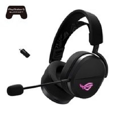 ASUS sluchátka ROG Pelta, Bezdrátové BT a RF 2.4GHz, ARGB, černá