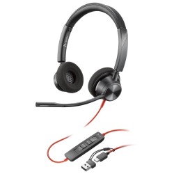Poly Blackwire 3320 náhlavní souprava , USB-C/A adaptér, stereo