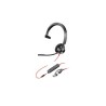 Poly Blackwire 3315 náhlavní souprava, 3.5 mm jack + USB-C/A adaptér, mono
