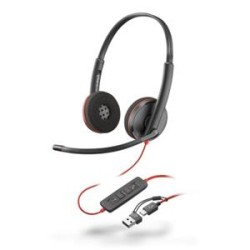 Poly Blackwire 3220 náhlavní souprava, USB-C/A adaptér, stereo (bulk)