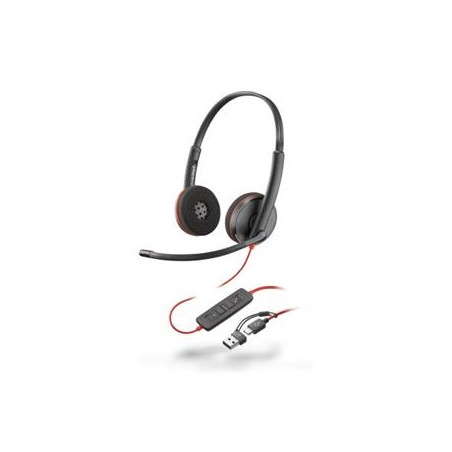 Poly Blackwire 3220 náhlavní souprava, USB-C/A adaptér, stereo (bulk)