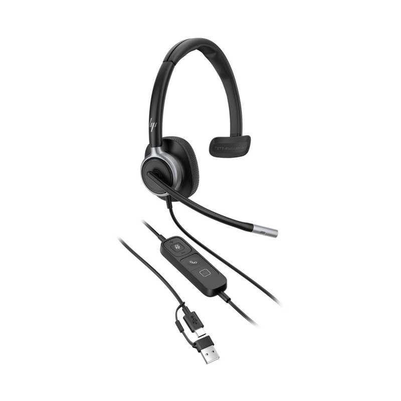HP Poly Mission 615 Monaural USB Wired Headset WW