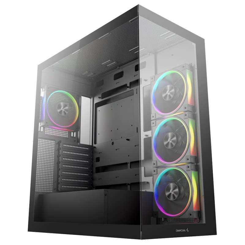 DEEPCOOL Case CG580 4F V2, ATX, Průhledná bočnice, 4x120mm ARGB, černá