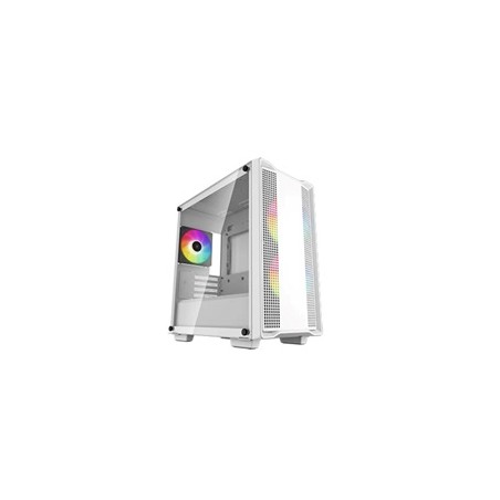 DEEPCOOL Case CC360 WH ARGB, mATX, Průhledná bočnice, 3x120mm Fan, bílá