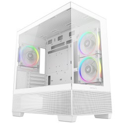 DEEPCOOL Case CG380 3F WH, mATX, ARGB, Průhledná bočnice, 3x120mm Fan, bílá