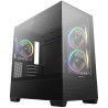 DEEPCOOL Case CG380 3F, mATX, ARGB, Průhledná bočnice, 3x120mm Fan, černá