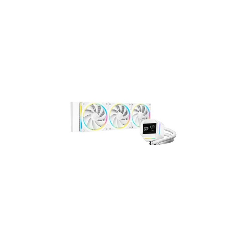 DEEPCOOL Vodní chladič LM360 WH, ARGB, 3x 120mm, AM5, LGA1851, bílá