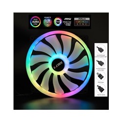 1stCOOL Ventilátor AURA EVO, 200mm, ARGB