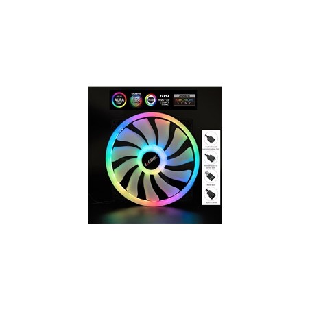 1stCOOL Ventilátor AURA EVO, 200mm, ARGB