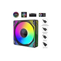 1stCOOL Ventilátor AURA EVO Mirror ARGB PWM, 120mm, černá