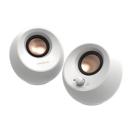 Creative PEBBLE V3, stolní 2.0 reproduktory s USB-C a Bluetooth 5.0 - bílé