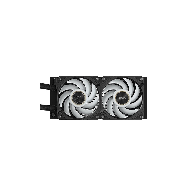 GIGABYTE vodní chladič AORUS WATERFORCE X II 240, 2x120mm ARGB, LCD displej, LGA1851, AM5
