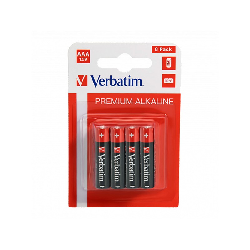 VERBATIM Alkalické baterie AAA, 8 PACK , LR03
