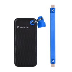 VERBATIM Externí SSD Pocket SSD 2TB, USB-C 3.1, černá/modrá