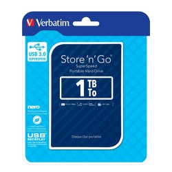 VERBATIM Externí HDD 1TB Store 'n' Go Portable Hard Drive USB 3.0, Blue GEN II