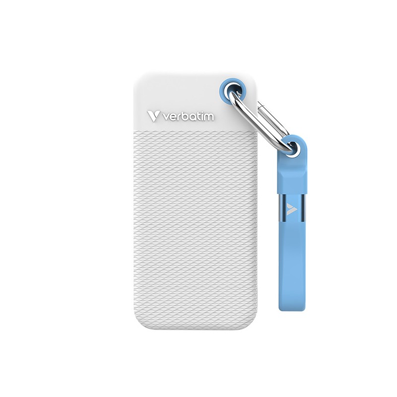 VERBATIM externí SSD 2TB Pocket SSD, USB-C, Bílá