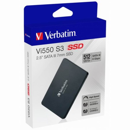 VERBATIM SSD Vi550 S3 512GB SATA III, 2.5” W 535/ R 560 MB/s