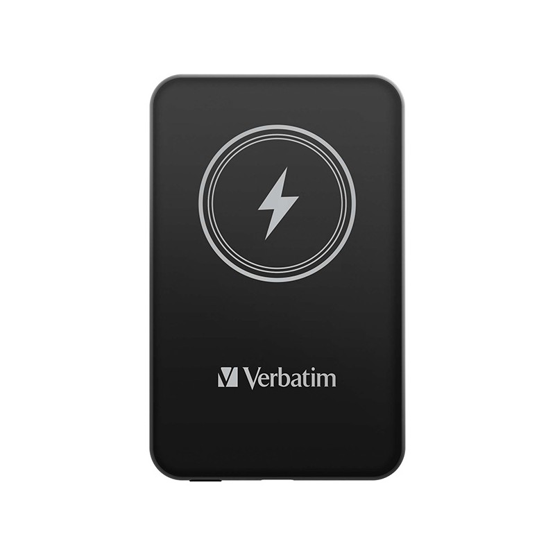 VERBATIM Powerbanka Charge 'n' Go, Magnetická, 5000 mAh, USB-C, Černá