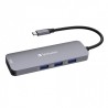 VERBATIM Hub USB-C Pro Multiport 8 Port, 3x USB 3.2, 1x USB-C, 2xHDMI, microSD/SD, šedá
