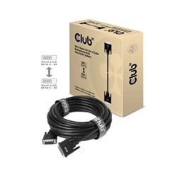 Club3D kabel DVI-D Dual Link (24+1), 10m, Bidirectional, 28 AWG