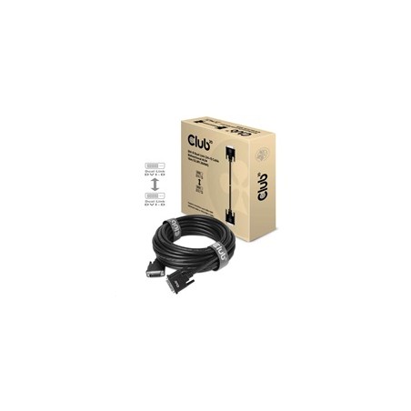 Club3D kabel DVI-D Dual Link (24+1), 10m, Bidirectional, 28 AWG