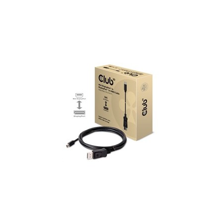 Club3D Adaptér mini DisplayPort 1.4 na DisplayPort 1.4, HBR3 8K60Hz/4K120Hz (M/M), 2m