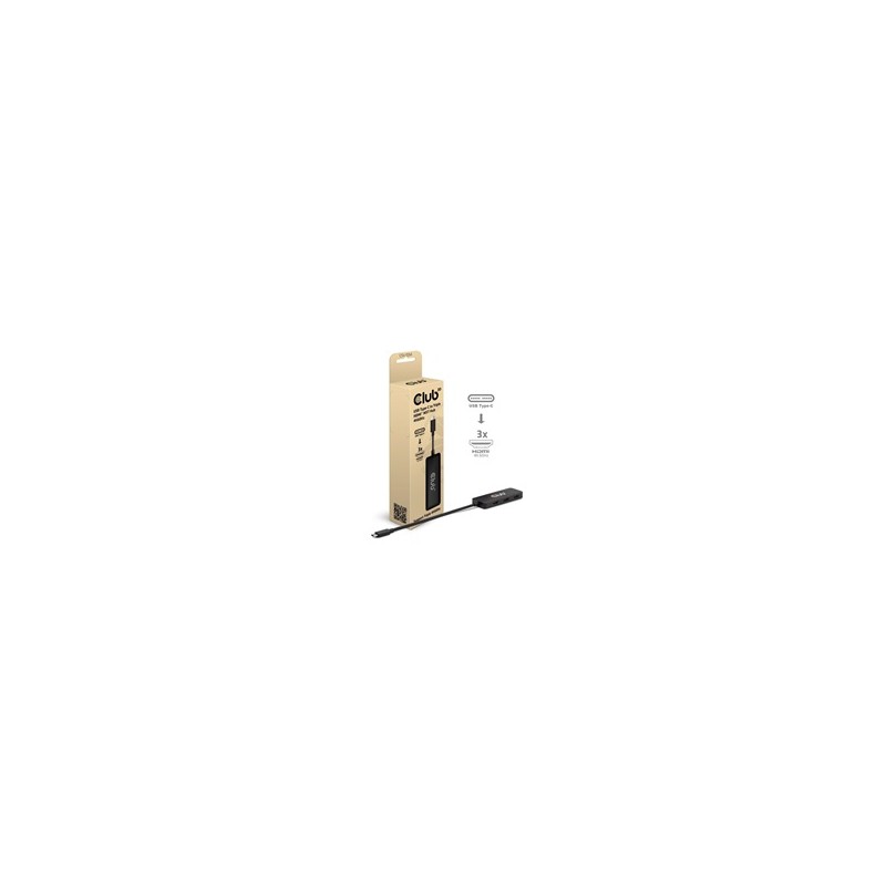 Club3D hub MST USB-C na 3xHDMI, Single: 8K30Hz, Triple: 4K60Hz