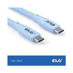 Club3D Kabel USB-C 4.0, 20Gbps, 4K60Hz, PD 240W, 2m, modrá