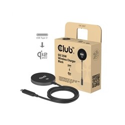 Club3D Bezdrátová nabíječka, 1x Qi2 25W, MagSafe, Qi certifikováno, černá