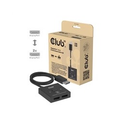 Club3D Switch, DP na 2x DP Oboustranný 2v1, 8K60Hz, 0,5m