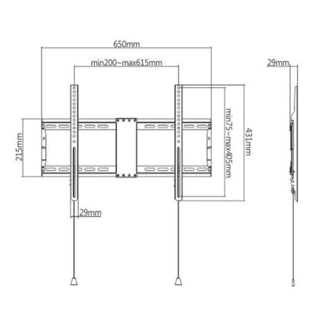 GEMBIRD Držák TV WM-80F-01, 37"-80" (70kg), pevný