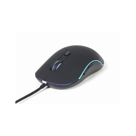 GEMBIRD myš MUS-UL-02, podsvícená, černá, 2400DPI, USB