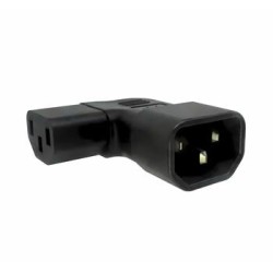 Adaptér úhlový na stranu IEC C13 na IEC C14 napětí 230V, 10A