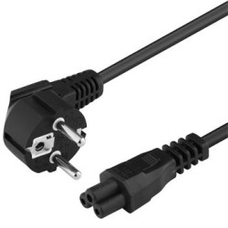 PREMIUMCORD Kabel napájecí 230V pro NTB (3pin, Schuko, trojlístek) 5m
