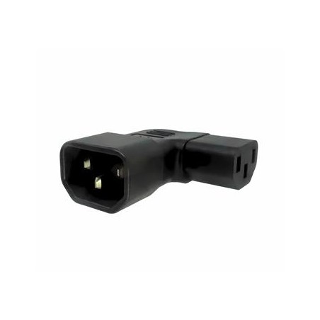 Adaptér úhlový na stranu IEC C13 na IEC C14 napětí 230V, 10A