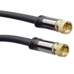 PREMIUMCORD kabel, satelitní anténní F male - F male (135 dB) 4x stíněný 5m