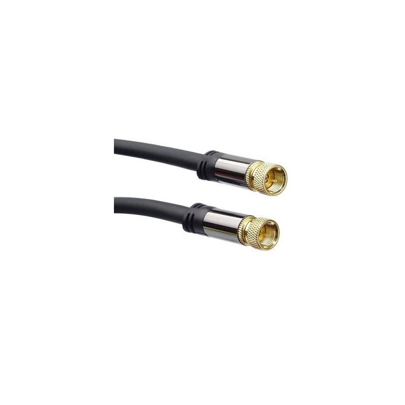 PREMIUMCORD kabel, satelitní anténní F male - F male (135 dB) 4x stíněný 5m