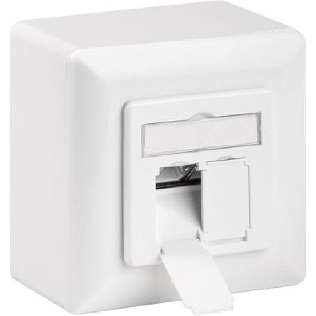 CAT 6a Class EA síťová zásuvka na/pod omítku 2x RJ45