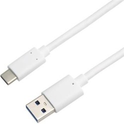 PremiumCord kabel USB-C - USB 3.0 A (USB 3.2 generation 2, 3A, 10Gbit/s) 0.15m, bílá