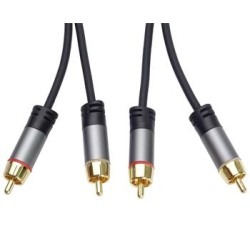 PREMIUMCORD kabel, 2x CINCH-2x CINCH M/M, 5m