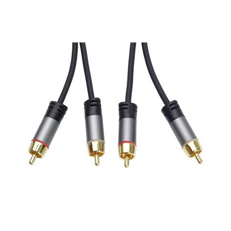 PREMIUMCORD kabel, 2x CINCH-2x CINCH M/M, 5m