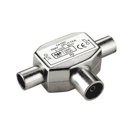 PremiumCord TV antenní slučovač-rozbočovač IEC 75 Ohm 1xF-2xM