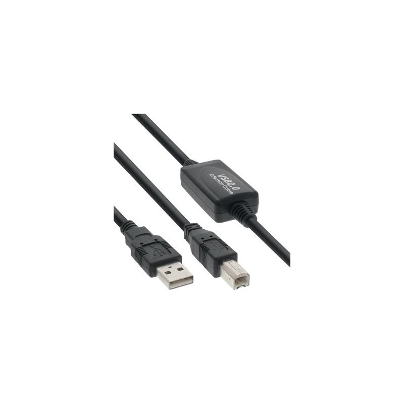 PREMIUMCORD USB 2.0 repeater a propojovací kabel A/M-B/M 20m