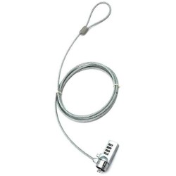 PREMIUMCORD Bezpečnostní zámek na NTB 1,8m Kensington Lock (4 místný kód, ocelové lanko)