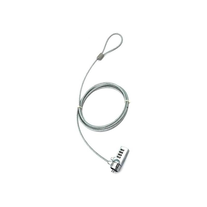 PREMIUMCORD Bezpečnostní zámek na NTB 1,8m Kensington Lock (4 místný kód, ocelové lanko)