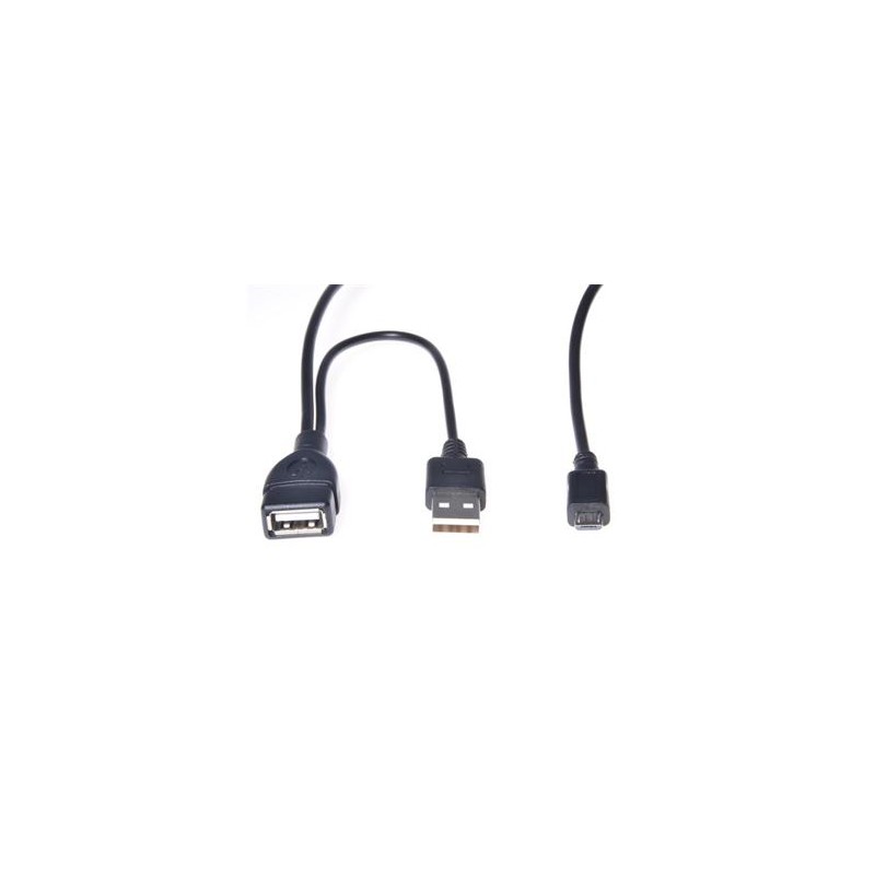 PREMIUMCORD USB redukce kabel USB A/female+USB A/male - Micro USB/male OTG