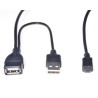 PREMIUMCORD USB redukce kabel USB A/female+USB A/male - Micro USB/male OTG