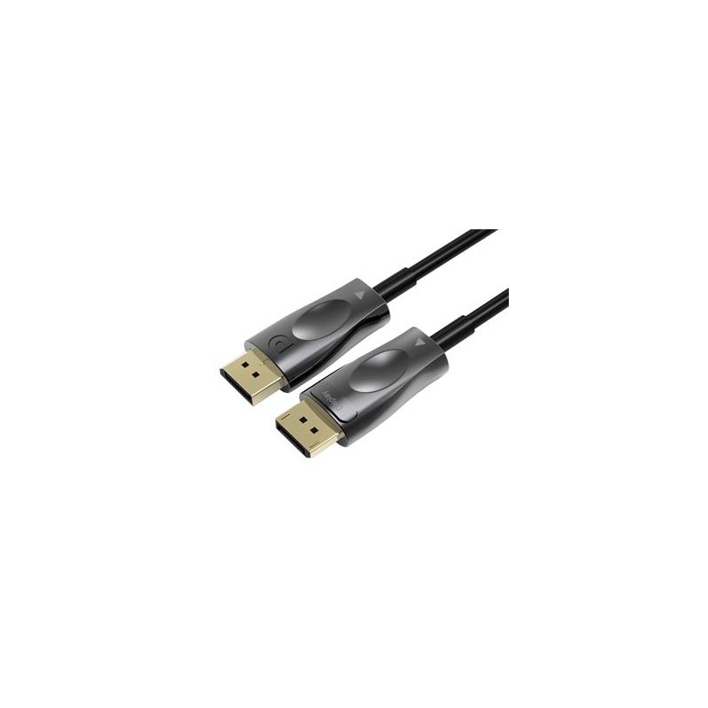 PREMIUMCORD Optický DisplayPort 1.4 přípojný kabel M/M, zlacené konekt. 30m